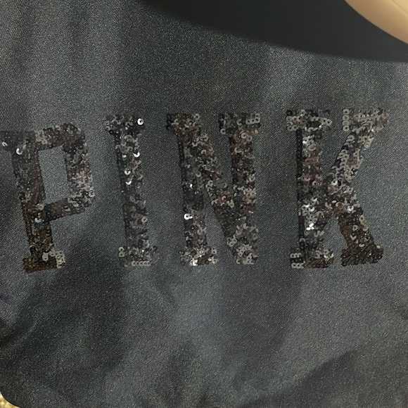 VICTORIA’S SECRET PINK BLACK SEQUINNED SHOPPER - Picture 3 of 3